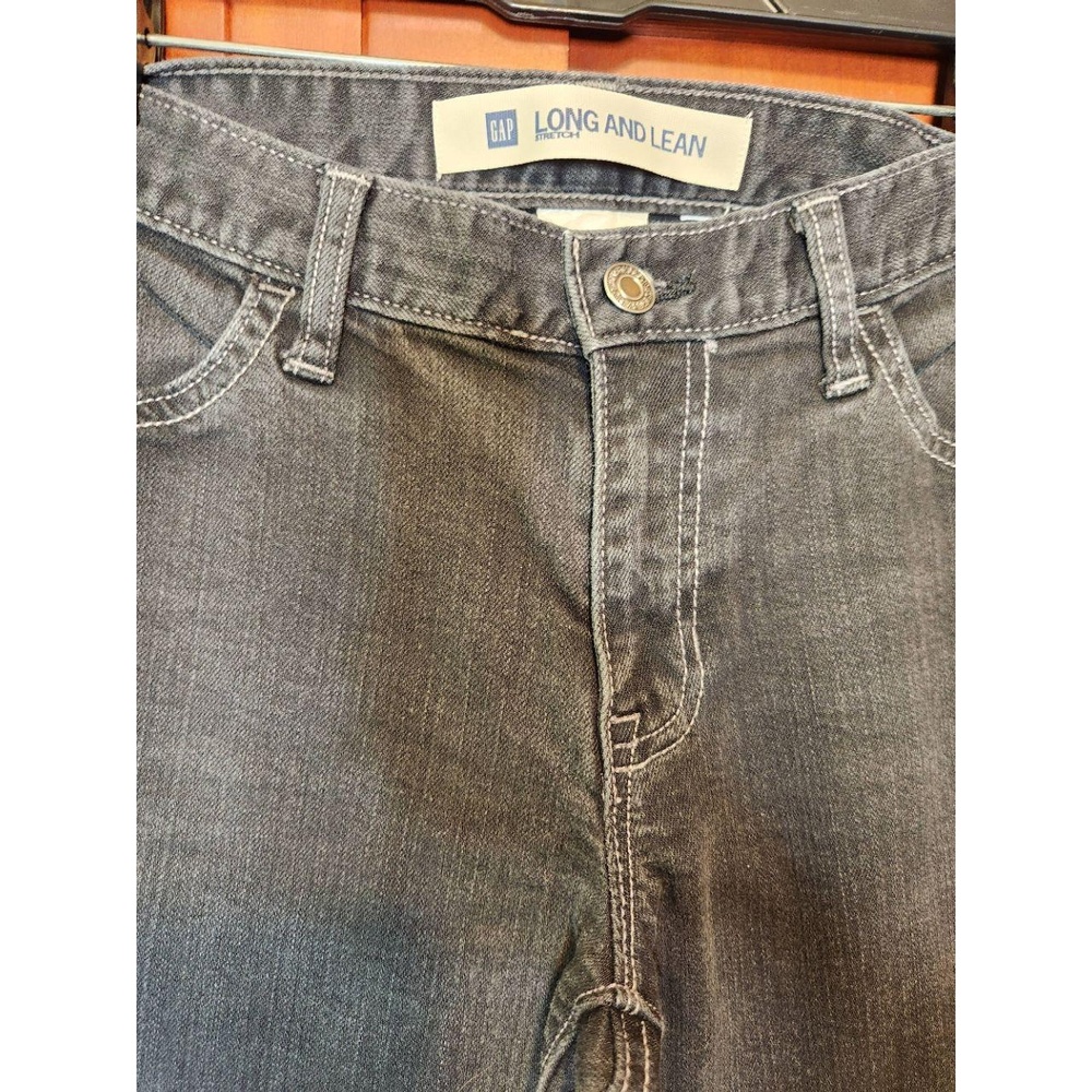 Gap Jeans Faded Black Long And Lean Bootcut Stretch Everyday Women's 6 Regular - Picture 4 of 6